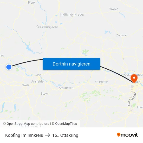 Kopfing Im Innkreis to 16., Ottakring map