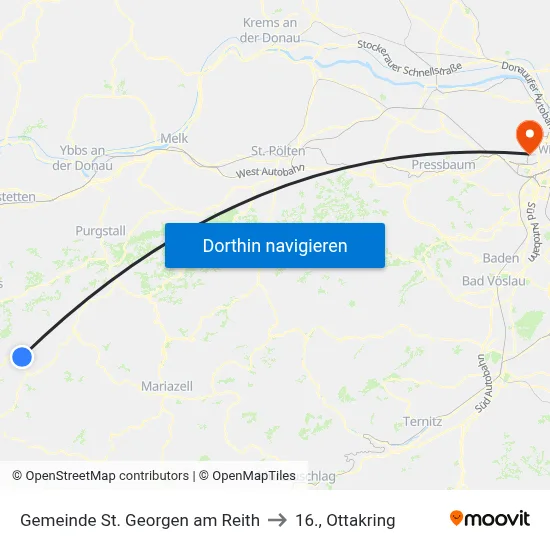 Gemeinde St. Georgen am Reith to 16., Ottakring map
