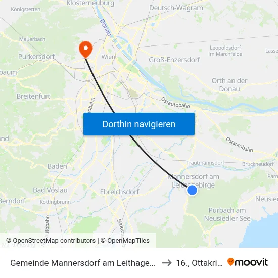Gemeinde Mannersdorf am Leithagebirge to 16., Ottakring map