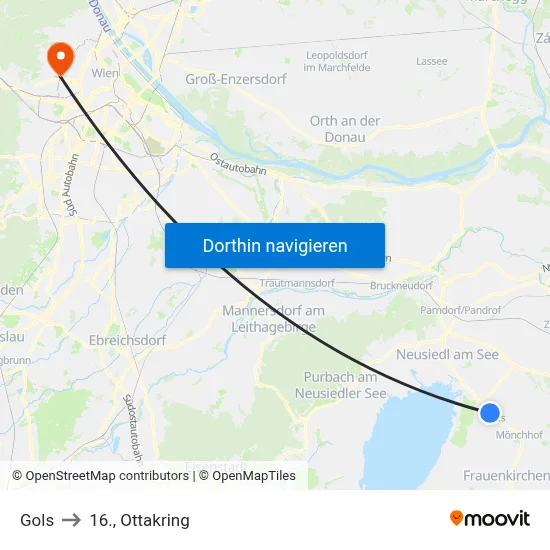Gols to 16., Ottakring map