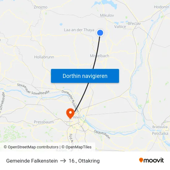 Gemeinde Falkenstein to 16., Ottakring map