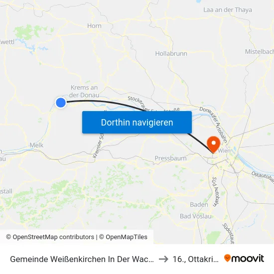 Gemeinde Weißenkirchen In Der Wachau to 16., Ottakring map