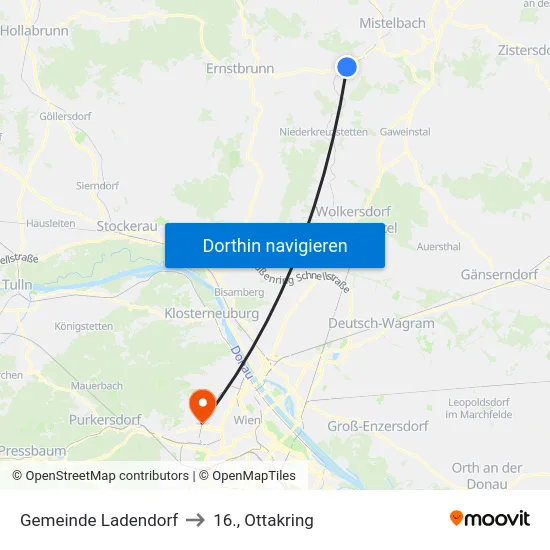 Gemeinde Ladendorf to 16., Ottakring map