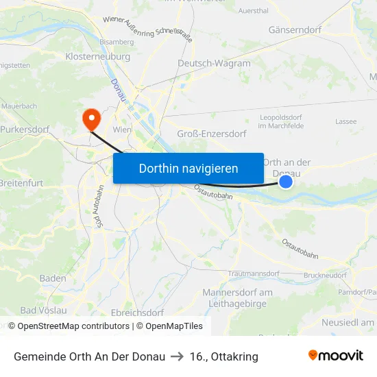 Gemeinde Orth An Der Donau to 16., Ottakring map