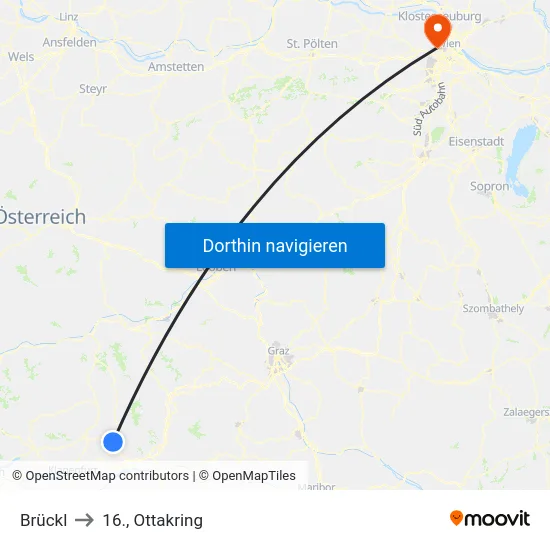 Brückl to 16., Ottakring map
