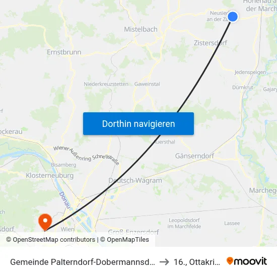 Gemeinde Palterndorf-Dobermannsdorf to 16., Ottakring map