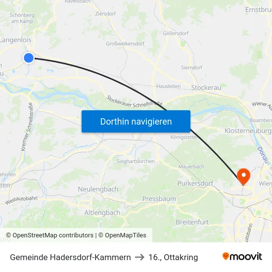 Gemeinde Hadersdorf-Kammern to 16., Ottakring map