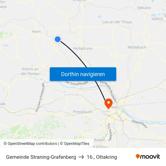 Gemeinde Straning-Grafenberg to 16., Ottakring map