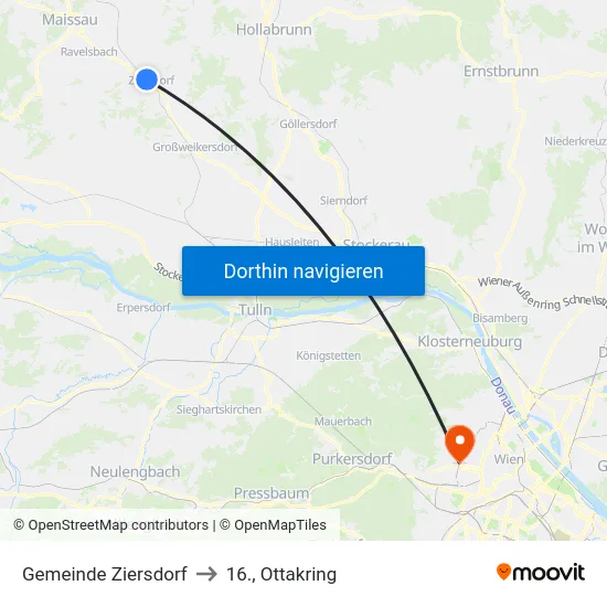 Gemeinde Ziersdorf to 16., Ottakring map