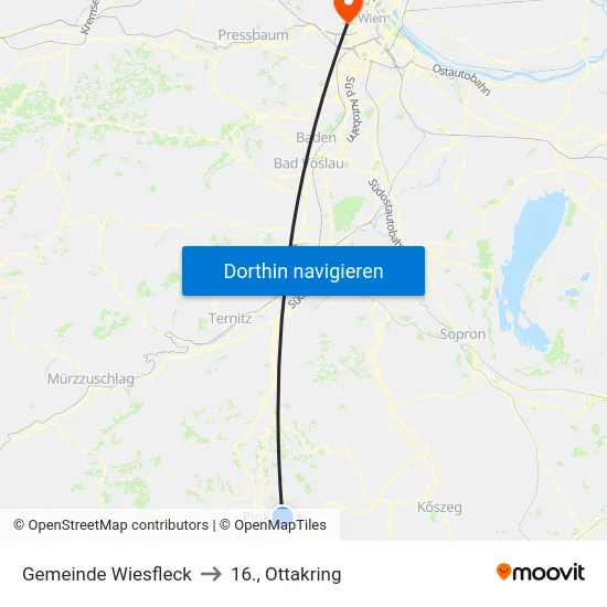 Gemeinde Wiesfleck to 16., Ottakring map