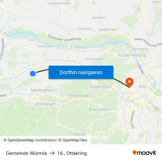 Gemeinde Würmla to 16., Ottakring map