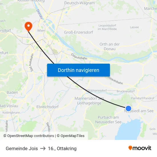 Gemeinde Jois to 16., Ottakring map