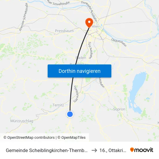 Gemeinde Scheiblingkirchen-Thernberg to 16., Ottakring map