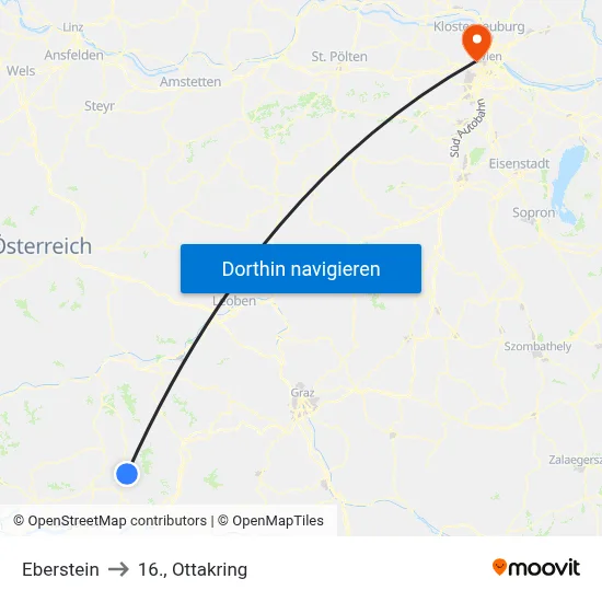 Eberstein to 16., Ottakring map