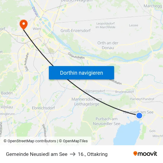 Gemeinde Neusiedl am See to 16., Ottakring map