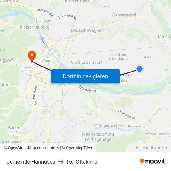 Gemeinde Haringsee to 16., Ottakring map
