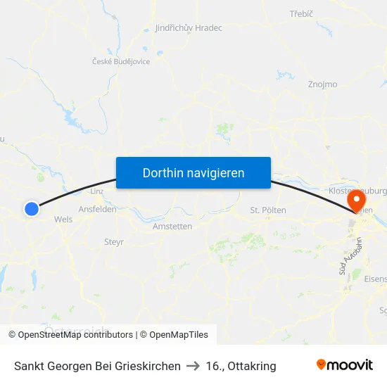 Sankt Georgen Bei Grieskirchen to 16., Ottakring map