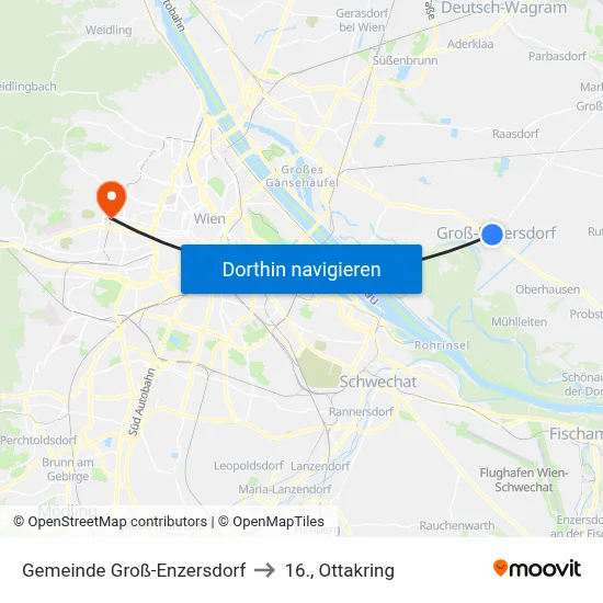 Gemeinde Groß-Enzersdorf to 16., Ottakring map