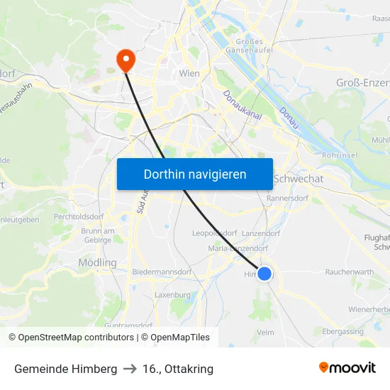 Gemeinde Himberg to 16., Ottakring map