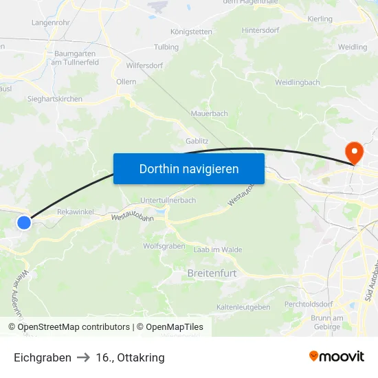 Eichgraben to 16., Ottakring map