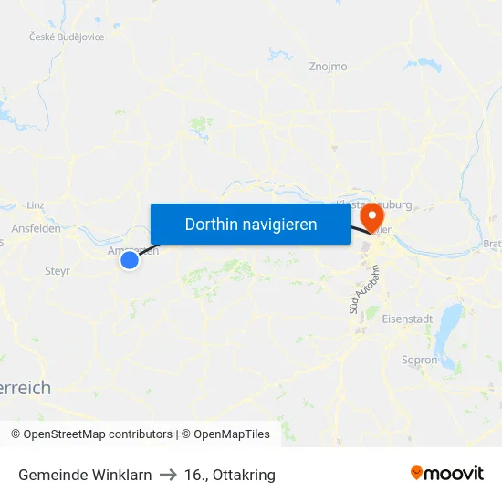 Gemeinde Winklarn to 16., Ottakring map