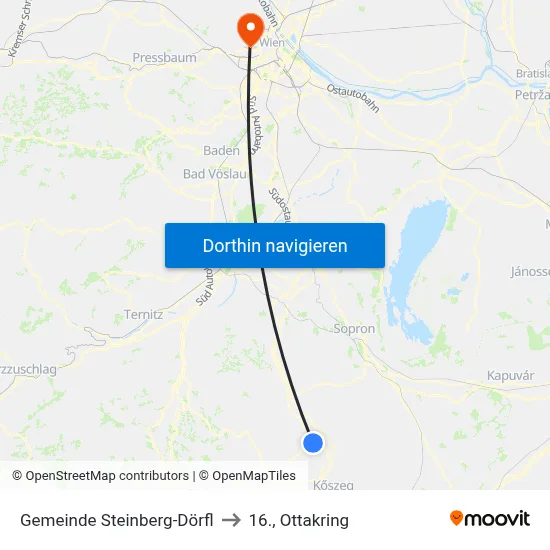 Gemeinde Steinberg-Dörfl to 16., Ottakring map