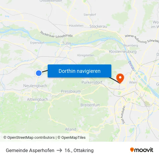 Gemeinde Asperhofen to 16., Ottakring map