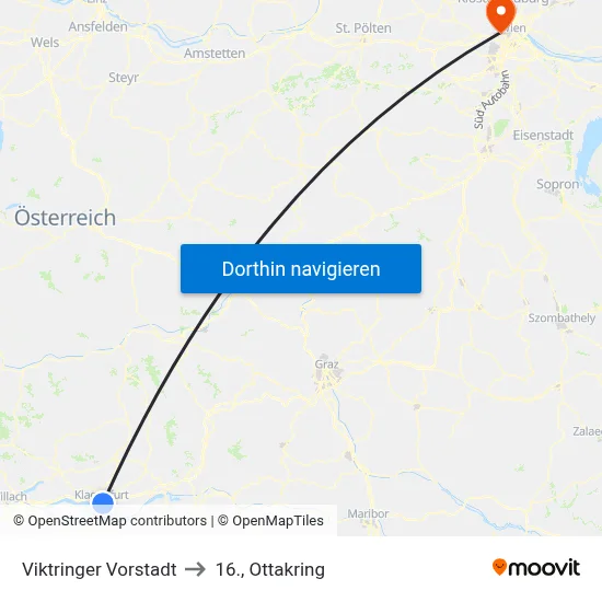 Viktringer Vorstadt to 16., Ottakring map