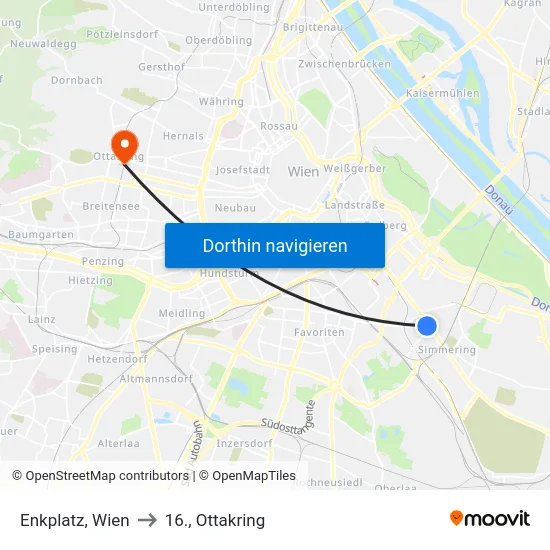 Enkplatz, Wien to 16., Ottakring map