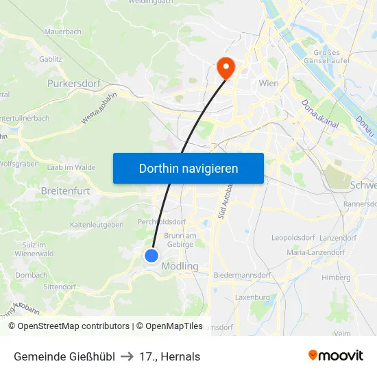 Gemeinde Gießhübl to 17., Hernals map