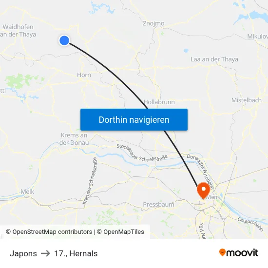 Japons to 17., Hernals map
