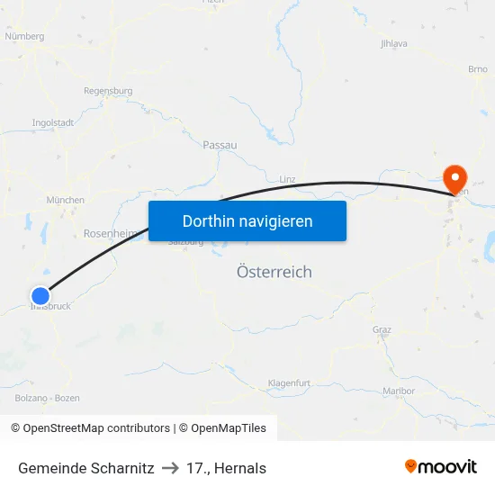 Gemeinde Scharnitz to 17., Hernals map