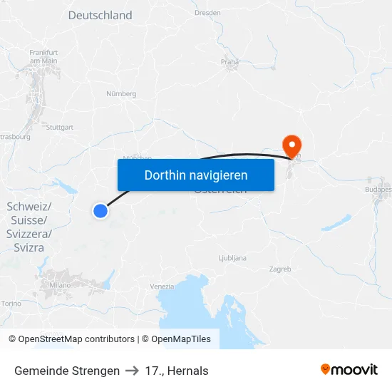 Gemeinde Strengen to 17., Hernals map