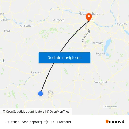 Geistthal-Södingberg to 17., Hernals map