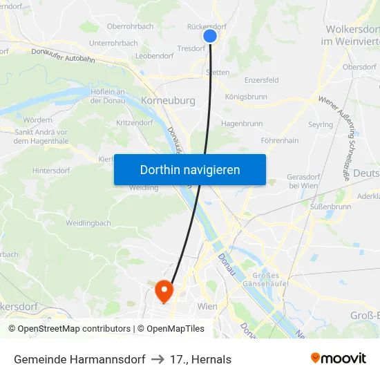 Gemeinde Harmannsdorf to 17., Hernals map