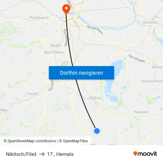 Nikitsch/Filež to 17., Hernals map