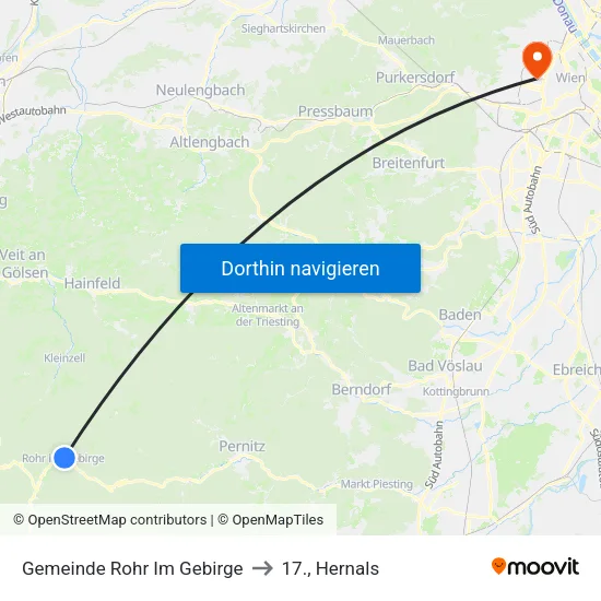 Gemeinde Rohr Im Gebirge to 17., Hernals map