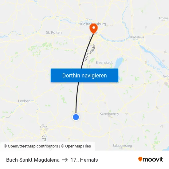 Buch-Sankt Magdalena to 17., Hernals map
