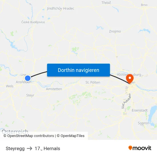 Steyregg to 17., Hernals map