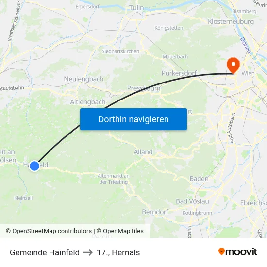 Gemeinde Hainfeld to 17., Hernals map