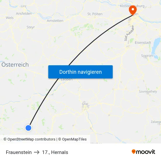 Frauenstein to 17., Hernals map