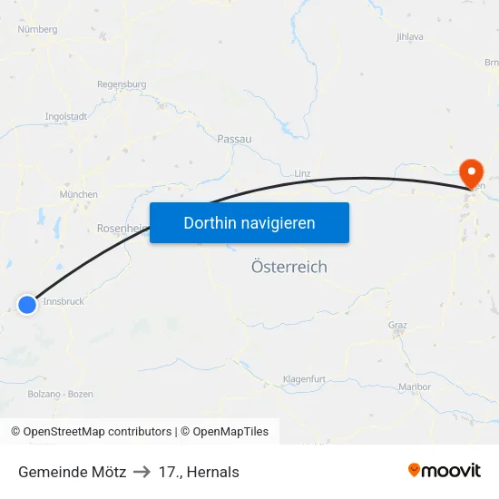 Gemeinde Mötz to 17., Hernals map