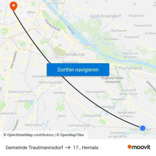 Gemeinde Trautmannsdorf to 17., Hernals map