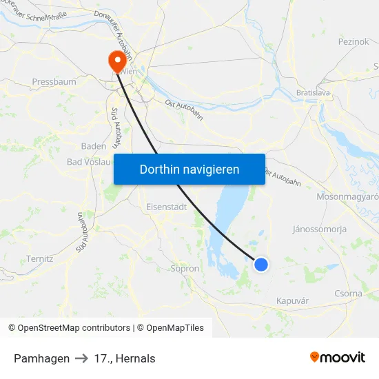 Pamhagen to 17., Hernals map