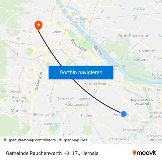 Gemeinde Rauchenwarth to 17., Hernals map