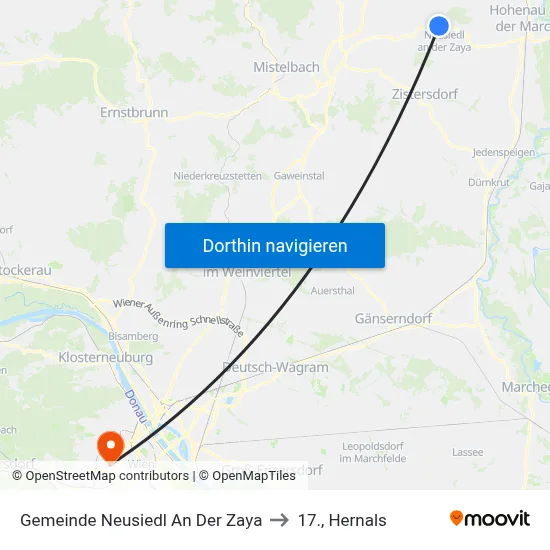 Gemeinde Neusiedl An Der Zaya to 17., Hernals map