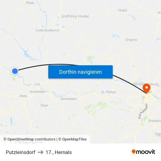 Putzleinsdorf to 17., Hernals map
