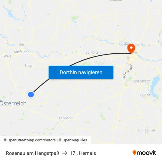 Rosenau am Hengstpaß to 17., Hernals map
