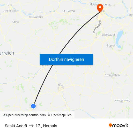 Sankt Andrä to 17., Hernals map