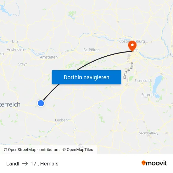 Landl to 17., Hernals map